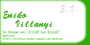 eniko villanyi business card